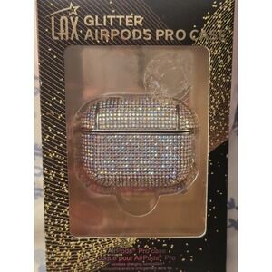 LAX Glitter AirPods Pro Case Bling Rhinestone Protective Cover NIB